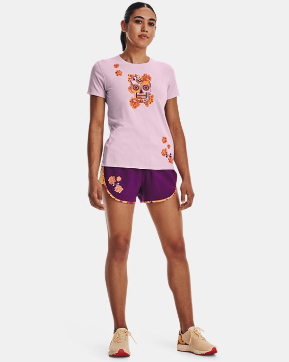 Shorts UA Fly-By Elite Day Of The Dead para Mujer, Purple, pdpMainDesktop image number 3